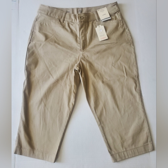 St. John's Bay Women's Capri Pants Sz 12 Biscotti - Picture 5 of 9